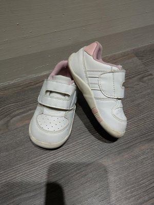 Kinloch Anderson 白色 粉邊 兒童球鞋14號 金安德森 學步鞋 14號 布鞋 球鞋 復古 粉紅邊 白色球鞋 鞋子