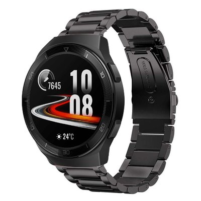 華為手錶帶 華為手錶帶  22mm 金屬錶帶 適用於Huawei GT 2e 不銹鋼 經典腕帶 蝴蝶扣 華為 GT 2e 手錶錶帶