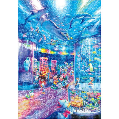 迪士尼 晚上的水族館 (Tenyo, 500片, DSG-500-636, 透明塑膠拼圖)