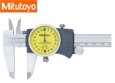 日本三豐Mitutoyo 505-730 附表游標卡尺 針盤式卡尺 附錶式游標卡尺 6"/150mm 精度:0.02mm