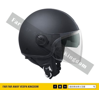 遠的要命偉士王國 Vespa CGM 安全帽 Monaco 4/3 半罩式 義大利廠牌 消光黑 GTS/春天
