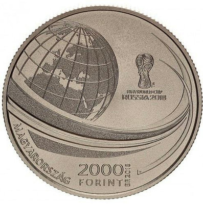 匈牙利2018年俄羅斯足球世界杯紀念幣【店主收藏】33109