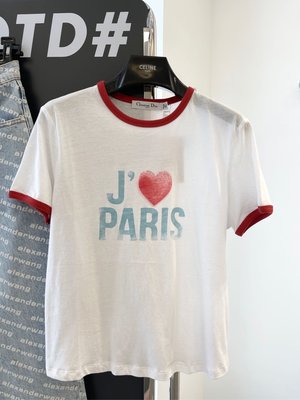 特價👍CD Dior 甜心紅車邊T恤，不退流行的時尚設計元素，甜蜜趣味盎然百搭上衣