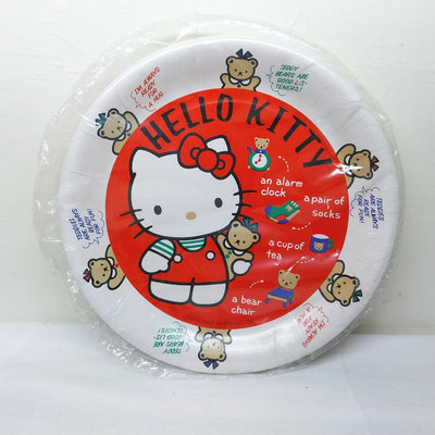 日本製1989年Hello Kitty紙盤 免洗紙盤 直徑17.6cm 5入 歷史悠久高標勿入