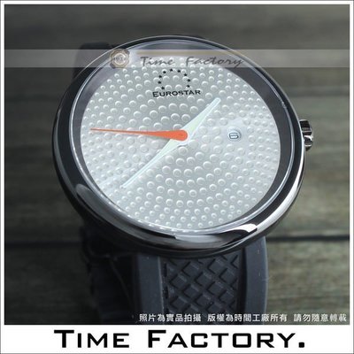 【時間工廠】 EUROSTAR(歐洲之星) 藍寶石水晶玻璃造型膠帶腕錶 EU-1180A1