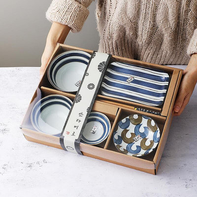 日式餐具一人食套裝開業活動贈品禮盒送人定食月子餐陶瓷碗碟碗盤