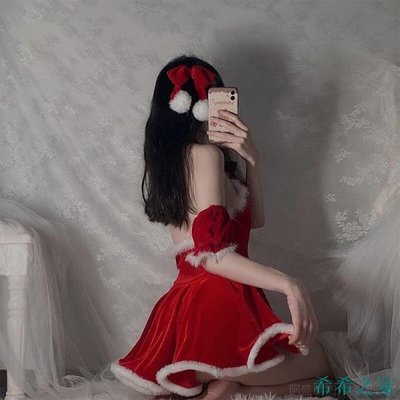 希希之家聖誕女裝 女僕裝聖誕服裝角色扮演情卻套裝聖誕裝 聖誕節服裝女 夢幻聖誕裝 Ra6M