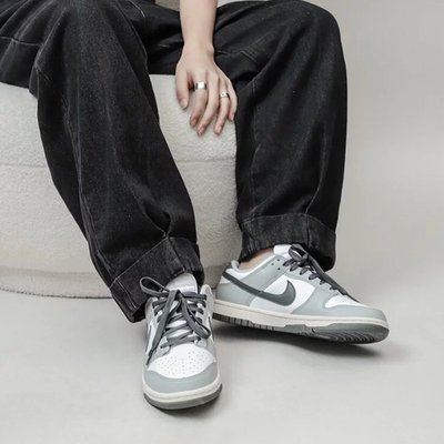 新款推薦 專櫃直出Nike Dunk Low "Light Smoke Grey" 灰白休閑復古板鞋 DD1503-117 可開發票