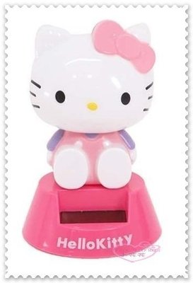 ♥小公主日本精品♥ Hello Kitty 搖頭公仔 娃娃 太陽能 擺飾 裝飾 粉色 22015006