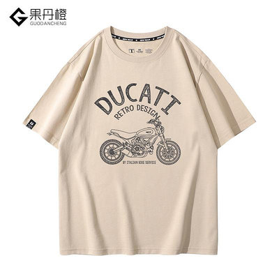 杜卡迪摩托車機車騎行服短袖ducati車友會男女T恤衫定制夏季衣服