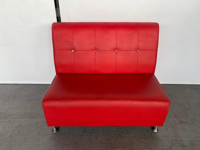 【宏品2手家具館】最便宜選宏品二手傢俱 A041111H*紅色二人沙發*客廳茶几桌 實木沙發 L型沙發 皮沙發 布藝沙發 歐式沙發 單人沙發 休閒椅