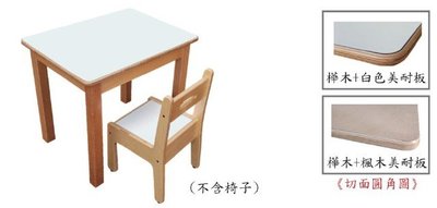 【白色(楓木)美耐板樺木個人桌】桌子、安親桌、課桌椅、幼稚園、托兒所