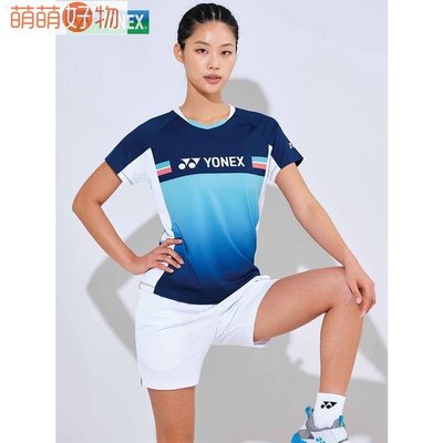 2022 年 Yonex Yonex 韓國羽毛球服男女情侶速乾運動羽毛球 T 卹比賽服~萌萌好物