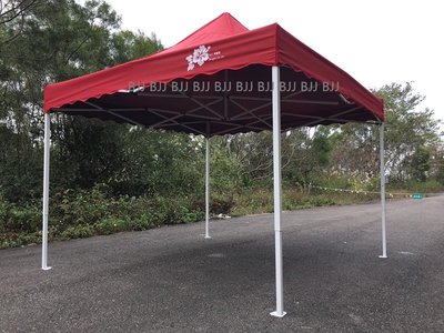 BJJ 2.5米*2.5米 黑膠紅色 活動帳篷 遮陽遮雨棚 炊事帳客廳帳 露營帳篷 各類活動組合接龍帳篷-附收納袋