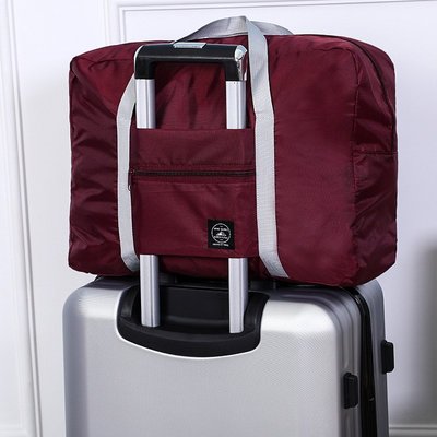[555]可插拉桿箱折疊二代飛機包旅行登機收納袋大容量手提行李旅行包