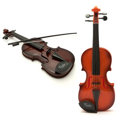 5Cgo【樂趣購】564137686191 兒童塑料玩具樂器玩具大號兒童小提琴仿真尤克里里小提琴帶琴弓幼兒園樂器生日禮物