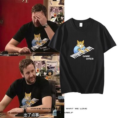 圓領TIT狂人Crowd Roy同款T恤GAME OVER彈琴貓程序員短袖英劇周邊衣服