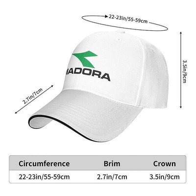 新款 Diadora (3) 印花帽子男女防曬棒球帽 休閒潮高爾夫球帽 戶外可調整鴨舌帽 運動釣魚彎簷老帽  露 LT 高爾夫球帽