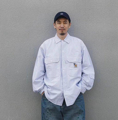 【Japan潮牌館】卡哈特Carhartt WIP SS23 襯衫聯名Invincible復古工裝條紋外套襯