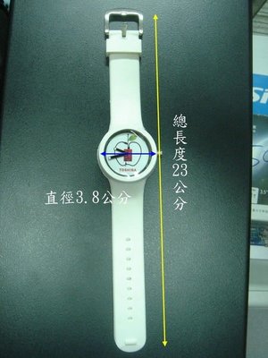 五折促銷指針型手錶40元而已◎TOSHIBA 天使白/黑色 精簡型手錶◎沒有數字及刻度，已沒電請自行更換電池