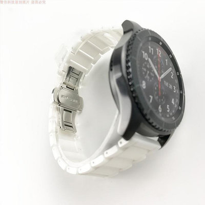 【熱賣下殺價】錶帶 手錶配件 替換錶帶 適配華為huawei watch GT2 42mm手錶二代陶瓷三珠個性潮流帶男女