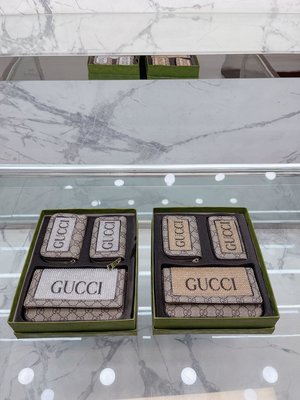 【日本二手】超值套盒Gucci  滿鉆信封包卡包鑰匙包 套盒 尺寸大包 18 12cm 卡包11 8 cm 鑰匙包11 8c17825