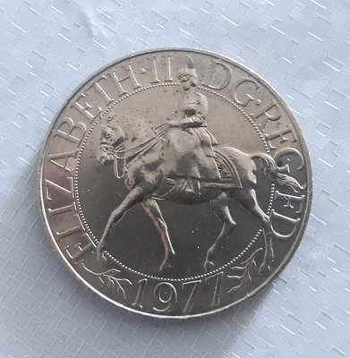 1977 年 伊莉莎白 女皇 在位 25 周年 25 New Pence Silver Jubilee 銀禧 紀念幣