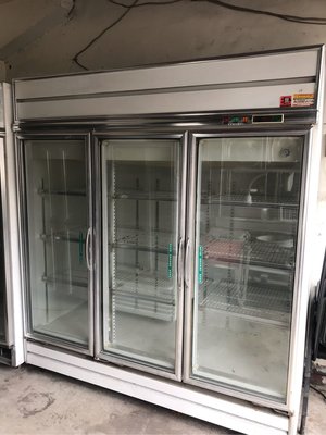 三門玻璃冷藏冰箱（220V)