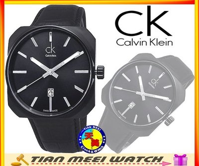 【天美鐘錶店家直營】【下殺↘超低價有保固】全新原廠CK Calvin Klein 大面徑方型時尚腕錶 K1R21430