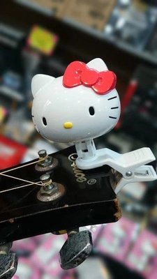 [魔立樂器˙高雄] Hello Kitty夾式調音器 三麗鷗授權商品 吉他 烏克麗麗 貝斯 小提琴 卡林巴 附電池