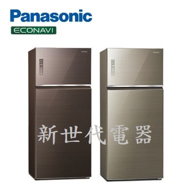 **新世代電器**請先詢價 Panasonic國際牌 580公升1級變頻雙門玻璃電冰箱 NR-B582TG