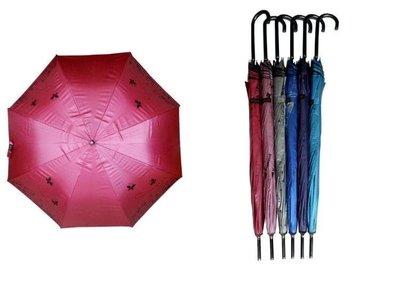 【黑膠自動傘】宮廷傘 黑膠傘 23英吋色膠布自動傘 晴雨傘【同同大賣場】