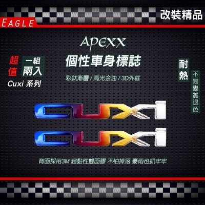 APEXX 鍍鈦 彩鈦 立體 車身 CUXI 貼紙 側殼 適用 新勁戰 五代戰 JET JETS BWSR CUXI