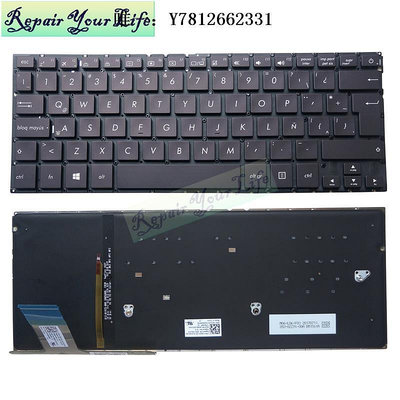 電腦零件適用 ASUS華碩UX330CA UX330 UX330U UX330UA筆記本鍵盤LA 背光筆電配件