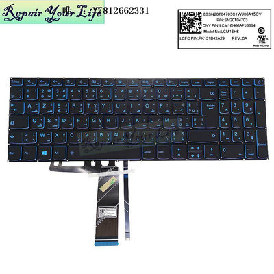 電腦零件聯想320-15IKB/ABR 320-15ISK 320-15AST鍵盤藍字背光AF L340-15筆電配件