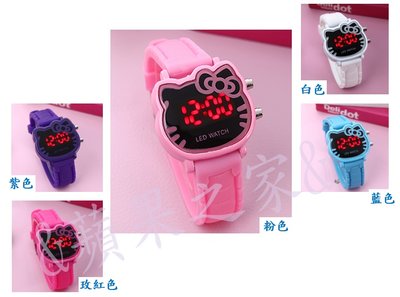 &蘋果之家&現貨-時尚炫彩LED運動Hello Kitty果凍錶-附精美禮盒包裝喔!^^