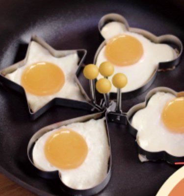 AMY 家電 創意料理 不鏽鋼 星型 花朵 小熊 愛心 荷包蛋 造型  煎蛋鬆餅 蛋圈 模具 烘焙 太陽蛋