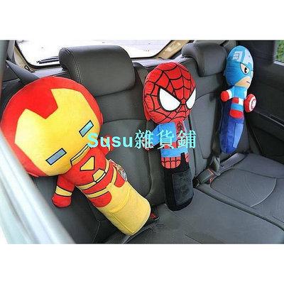 卡通兒童成人汽車安全帶護肩套寶寶固定器頭枕抱枕可愛車內飾 汽車裝飾品 k4M0