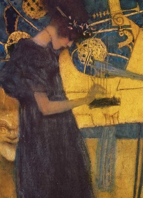 6000-1991 1000片美國進口拼圖 EUR 名畫 音樂 The Music 克林姆 Klimt