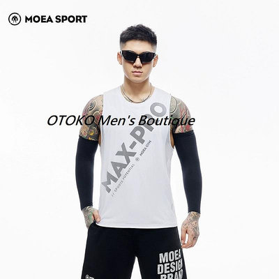 【OTOKO Men's Boutique】MOEA SPORT 墨立方:MAX-PRO健身背心／白色(台灣獨家代理)