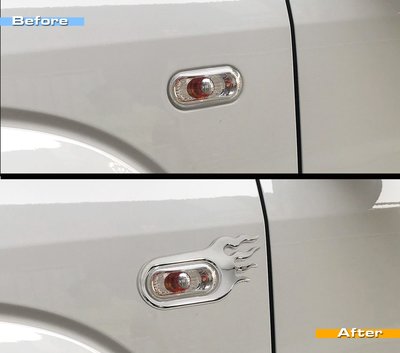 IDFR-汽車精品 VW 福斯 Amarok 19-UP 鍍鉻 火焰 側燈框 邊燈框 葉子板 飾框