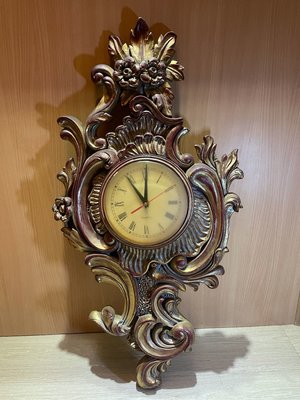 早期造型時鐘 花朵造型時鐘 藝術時鐘 造型掛鐘 二手時鐘 掛鐘 時鐘 造型鐘 擺飾 掛飾