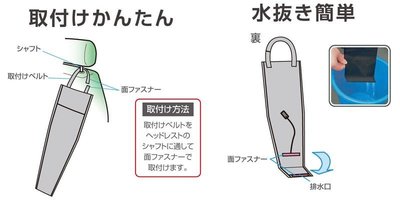 【MINA 米娜日本汽車精品】日本 SEIKO 大開口雨傘套 雨傘袋 雨傘收納 置物袋 長傘  EH-6