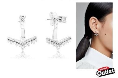 【全球購.COM】Pandora 潘朵拉 純銀新款鑲鑽希望公主耳環 925純銀珠 美國正品代購