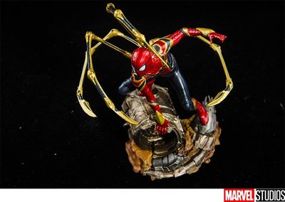 【Marvel 】復仇者聯盟 漫威 蜘蛛人 英雄遠征歸來 鋼鐵蜘蛛人 手辦模型GK雕像擺件 22CM