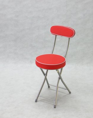 5cm厚座墊有背折疊椅~兄弟牌丹堤有背折疊椅1張( 紅色)~餐椅/書椅/休閒椅/PU5公分加厚型~直購免運費