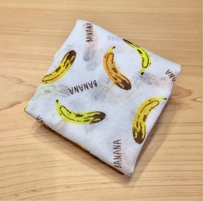｛小貴婦英國茶｝日系Zakka三色香蕉印花棉布料。可作為茶巾，餐墊，便當布，束口袋等