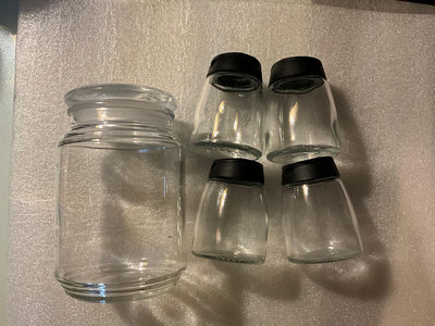 全新密封玻璃收納罐+IKEA調味罐廉售 $300