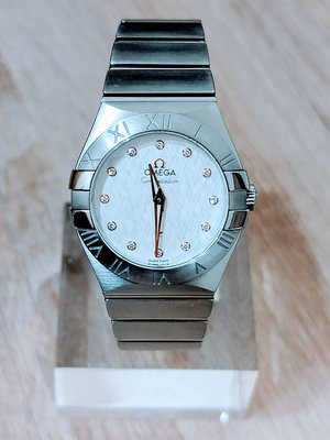 鑫泰典精品 OMEGA 歐米茄 星座系列28MM 蛋白石貝殼面盤 女錶 手錶