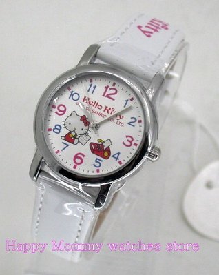 【 幸福媽咪 】 Hello kitty 公司貨 凱蒂打字機皮帶腕錶-白色 LK570
